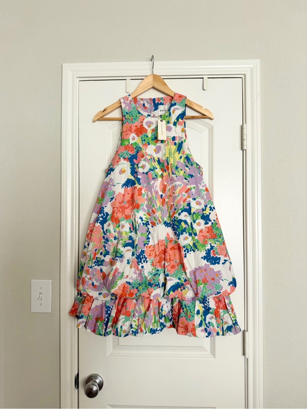 NWT Anthropologie Maeve Sleeveless Mini Floral Bubble Hem Dress Small